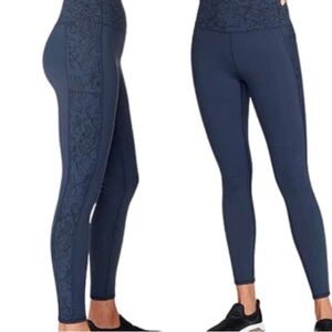 Skechers Ladies Gowalk High Waist Legging Navy Bloom Outlines Print